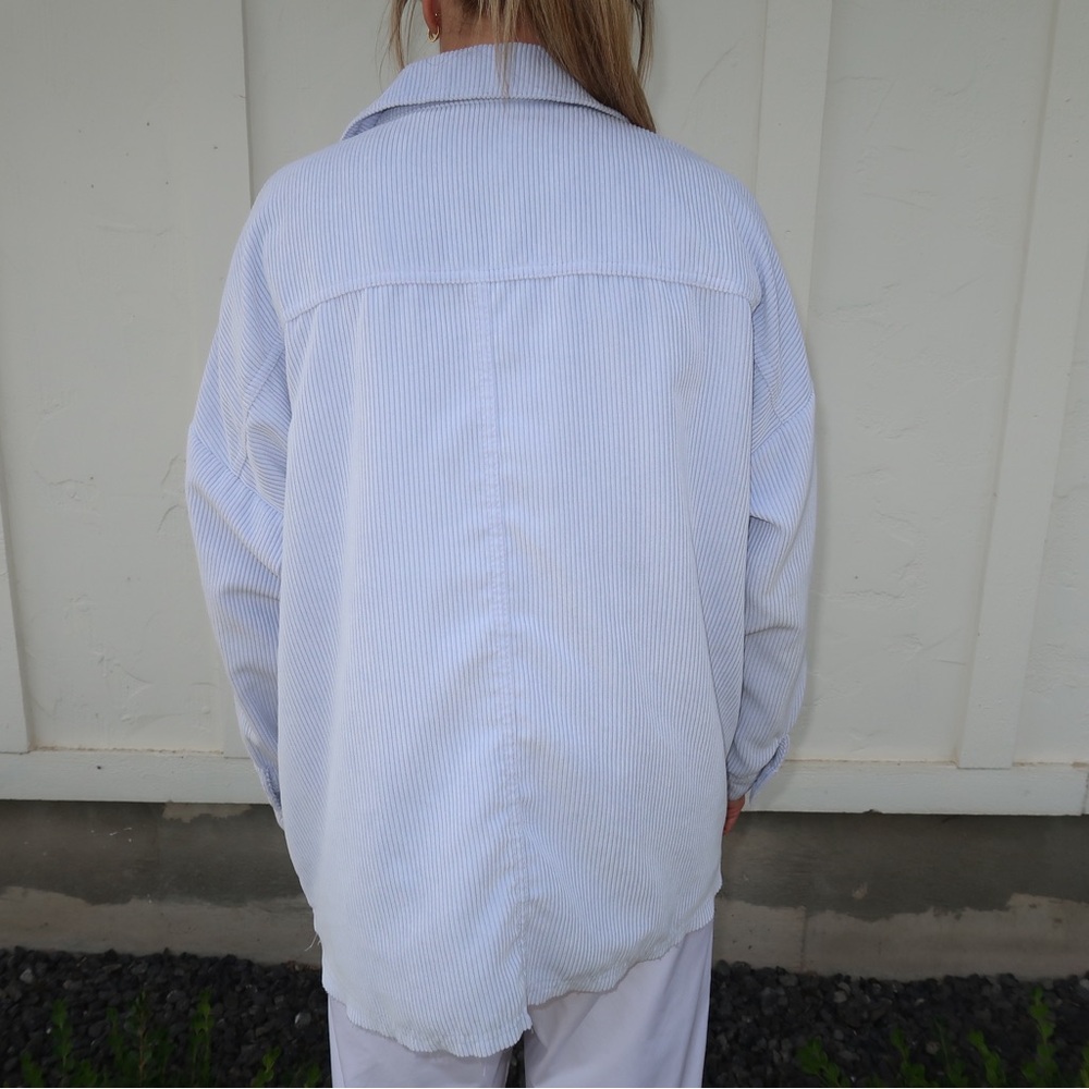 Light blue corduroy jacket w/collar - Picture 2 of 4